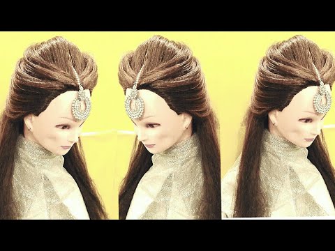 Watch “Bridal hairstyle,kashe's puff with tikka,latest pakistani long  bridal hairstyle,” on YouTube – kshees hairstyles by zoya ali butt