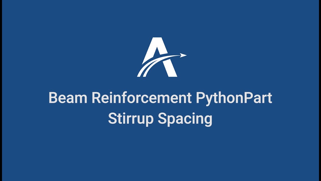 03. Stirrup Spacing | Beam Reinforcement Python Parts in ALLPLAN