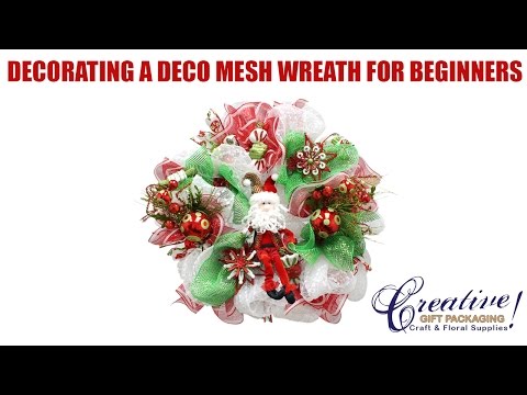 how to attach letters to a deco mesh wreath
