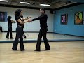 instructional salsa partnerwork: crucifix with a twist