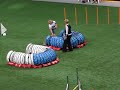 Team Finland: Päivi Männistö & swedish vallhund Leila at mini individual jumping course.Result: 10