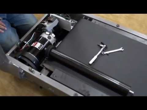 how to tighten belt on golds gym treadmill