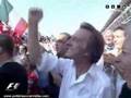 Robert Kubica on podium at Monza (Italy) 2006