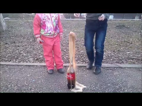Как сделать вулкан из кока колы и ментоса