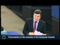 Presentation of the outcome of the European Council at the EP