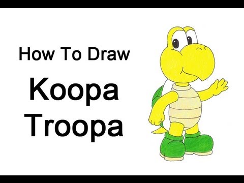 how to draw koopa troopa