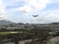 Cathay Pacific Boeing 777 checkerboard Hong Kong Kai Tak