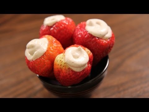 Heavenly Cream Filled Strawberries Recipe – Vegan/Raw/Gluten Free – Dessert A Day Project #12