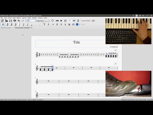 YouTube video: GSoC with MuseScore - First steps towards new note entry modes 