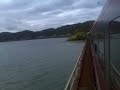 danube near border with yugoslavia wiew from a romania train