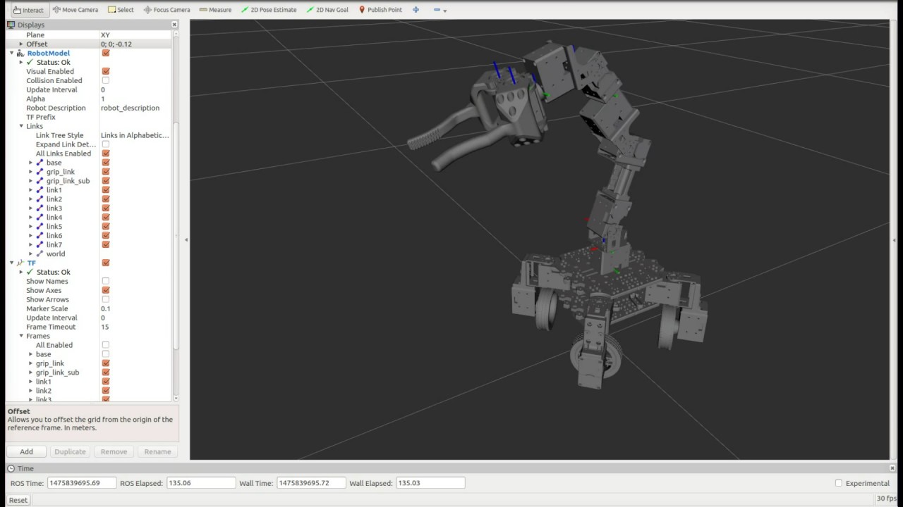 TurtleBot3 05 Manipulator X6 RViz