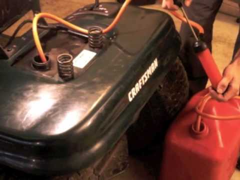 how to drain snowmobile gas tank