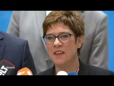 Sachsenwahl: CDU-Chefin AKK und Alexander Dierks (Gen ...