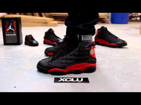 air jordan 13 bred on feet