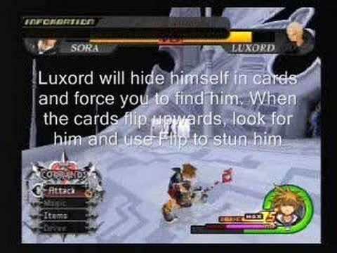 Kingdom Hearts II - Luxord Battle Guide