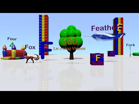 Learn the Letter F - 360° 3D VR Animated Kids Video - YouTube