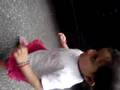 Michaela walking.