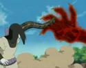 Naruto 4 tail Kyubi vs Orochimaru Naruto 4 tail Kyubi vs Orochimaru