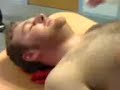 trevor getting his chest waxed trevor getting his chest waxed