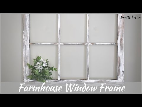 video-linktoworks-FARMHOUSE BEDROOM | How To Make A Rustic Window Frame