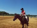 so she didnt do bad.... her head was WAY too high in the wp class, and i expected her to buck, but i wasnt too worried. I missed 1 of my classes, i didnt hear them calling it, oops...   I was very proud of her on the down and back (joging), the figure 8(joging) ans the barrels (joging). I was VERY exited about the barrels, seeing as we have hardly ever have loped small circles, and she loped the turn for the 3rd barrel. She also slowed down at the set lines, u can see her kick a little dust from slowing down. I think she did way better then Dee, but o well. Plus shes suck a cutie!