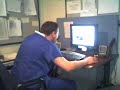 Somebody records this doctor playing that scary surprise maze game on the internet, before he's about to begin his overnight call.