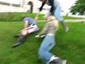 Rolling down a hill at Läckö Slott