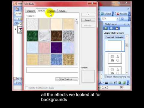 how to fill effects on powerpoint 2007