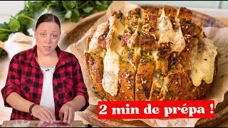 Le VRAI Garlic Bread gratiné - Pain à l'ail pull apart au fromage INRATABLE !