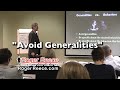 Avoid Generalities