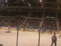 Kaletta of the Rochester Americans falling backwards