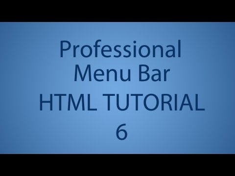 how to create menu in html