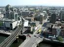 Liberty Hall Dublin - Looking at the Ulster Bank Pyramids...