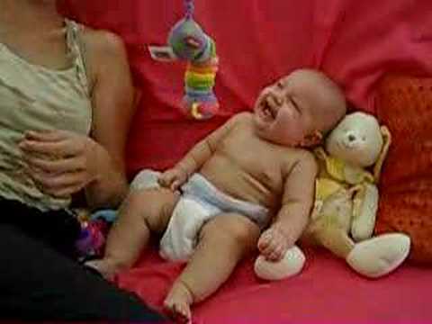 3 months old baby laughing hysterically funny worm - YouTube