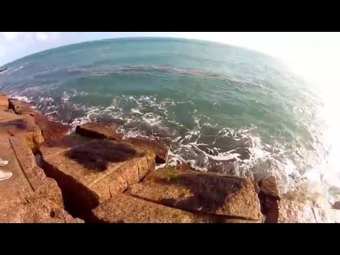 Playa Boca Chica Beach - fishing a school of juvenile tarpon with live mullet. 11-6-13. boca chica beach jetties.
