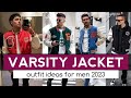 How To Style Varsity Jackets | varsity jacket outfits men _ 2023