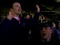 Portadown fans celebrate winning a 4-3 penalty shoot out in a sixth round Irish Cup replay
