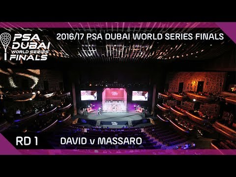 Squash: Massaro v David - Rd 1 - PSA Dubai World Series Finals 2016/17