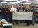 Christmas Eve presentation of $6000 check to Tom Coogan of Doctors Without Borders, by Luana Rubin of eQuilter.com. This brings the total amount donated to DWB by eQuilter to $50000. Tom has just recently returned from Uganda, and is leaving to a new assignment in Darfur in a few weeks.