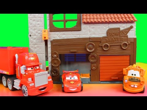 Disney Pixar Cars Imaginext Lightning McQueen Red Hauler Mater Garage Just4fun290 toys