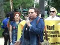 Christina was assaulted while using the women's toilet at McDonald's, 5th Ave & 34th St., NYC.  Her frightening story speaks for itself.  Her being able to tell her story to hundreds of others in Madison Square Park, with a rally permit issued by the NYC Police Department, guarded against attack by uniformed NYC Police Officers, demonstrates that free speech is alive & well in NYC.  Where else would uniformed policemen dutifully protect a gathering of citizens publicly describing incident after incident of police misconduct?