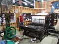 A short video of a Babcock flatbed cylinder printing press being run by a small steam engine on September 20, 2008 in connection with the Great Northern Printers' Fair held at the Printers' Hall Museu