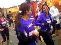 Leontien over de finish bij de Maraton van New York