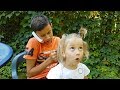 Pasha Is Combing Alena Kids Pretend Play With Chil