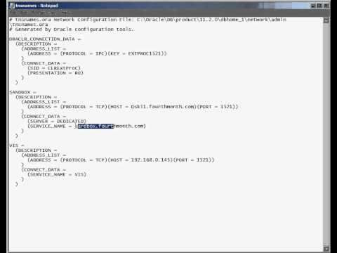 how to define tnsnames.ora
