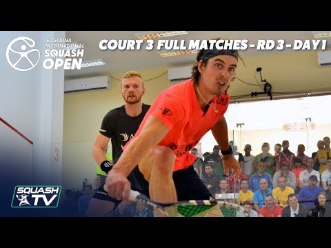 Squash: El Gouna International 2019 - Court 3 - Full Matches - Rd 3 Day 1