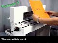 the o6p+gp electric tab cutting machine is ideal for any industrial printer or copy shop, foot switch activated with interchangeable tabbing dies. avaliable to purchase from chilvers reprographics.