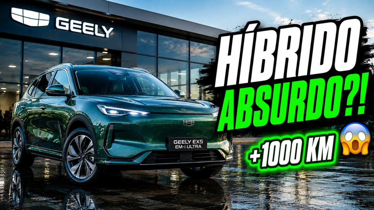 GEELY EX5 EM-i CHEGA para DERRUBAR BYD? HÍBRIDO faz ATÉ 21,7 KM/L e MAIS de 1.000 KM de AUTONOMIA