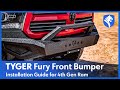 video thumbnail: TYGER FURY Front Bumper Fit 2013-2018 Ram 1500; 2019-2024 Classic | Textured Black-qjeKp-oJ4gM