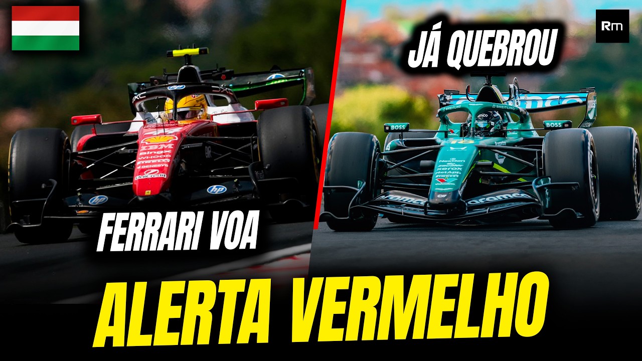 FERRARI VOANDO, NOVA ASTON QUEBRA, UPGRADES, PISTA SUJA E MAIS DOS TREINOS LIVRES GP HUNGRIA